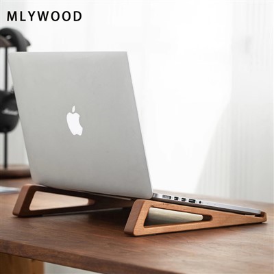 Dřevěný přenosný stojan na notebook